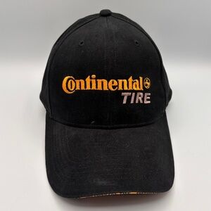 Continental Tire Gold Embroidered Logo Adjustable Retro Racing Style BaseballCap